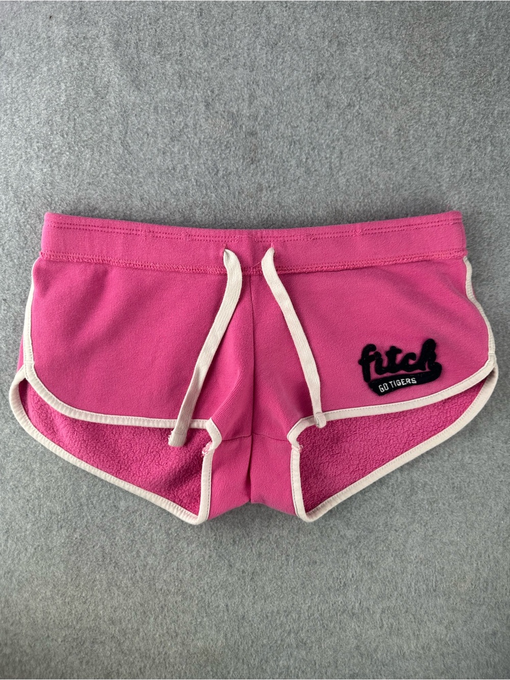 Vintage Y2K Abercrombie & Fitch Pink White Low Rise Cheeky Booty Micro Shorts